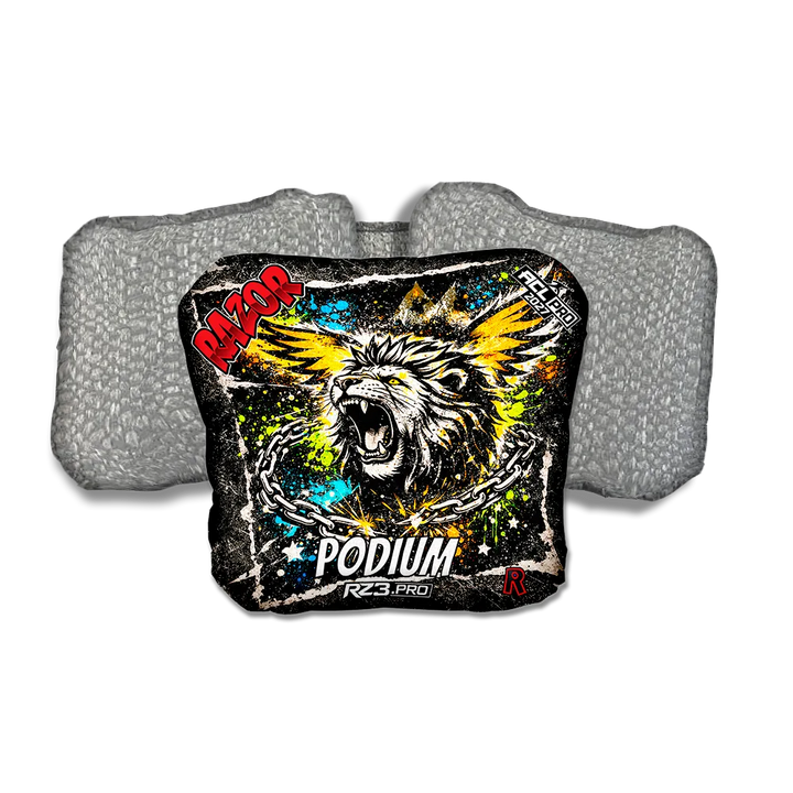 Podium PRO LION RT Silver Back Cornhole Bags