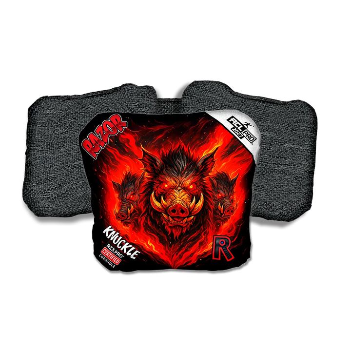 Knuckle PRO Little Pigs Black Back Cornhole Bags