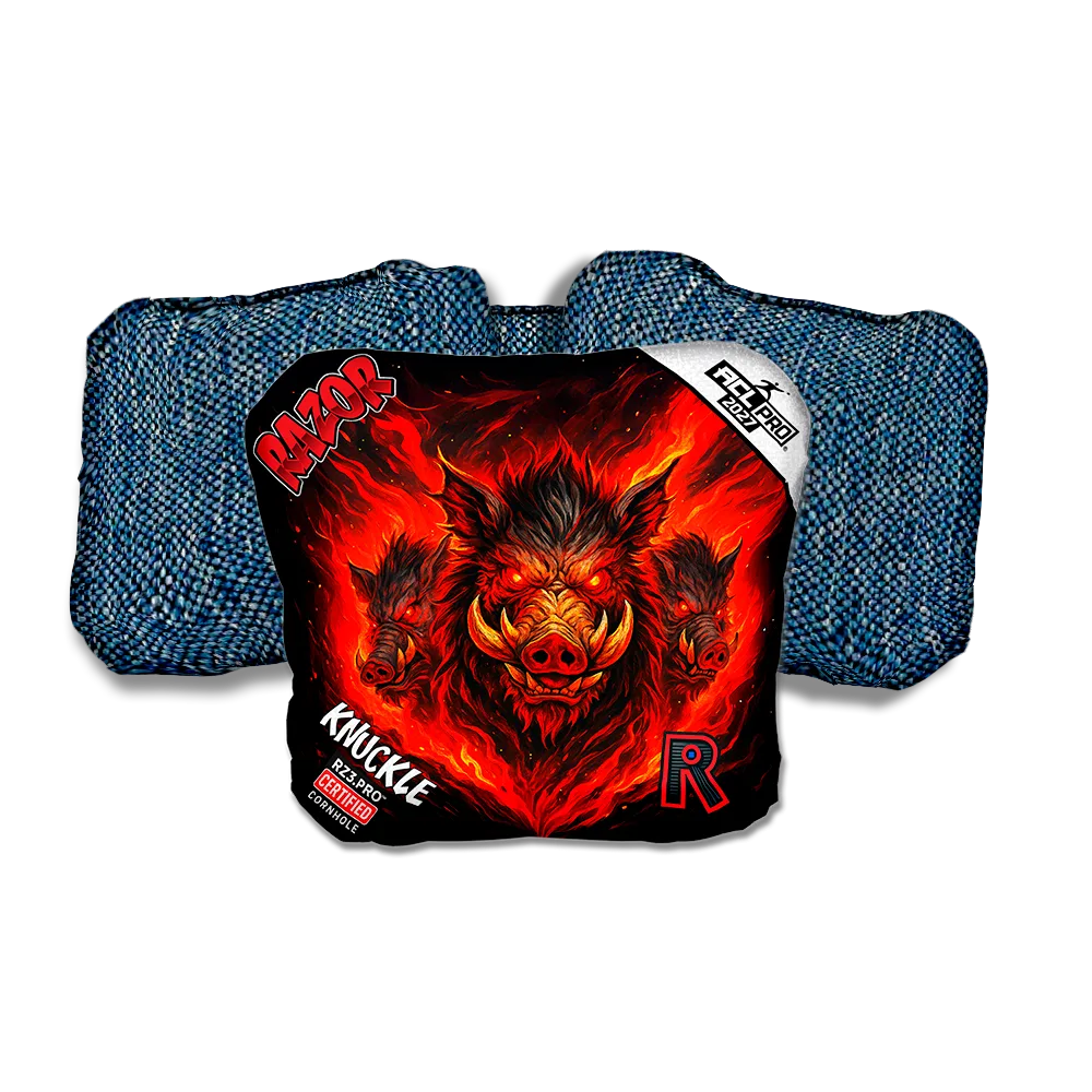 Knuckle PRO Little Pigs Blue Back Cornhole Bags