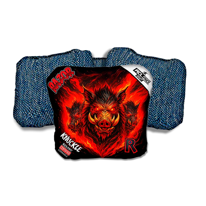 Knuckle PRO Little Pigs Blue Back Cornhole Bags
