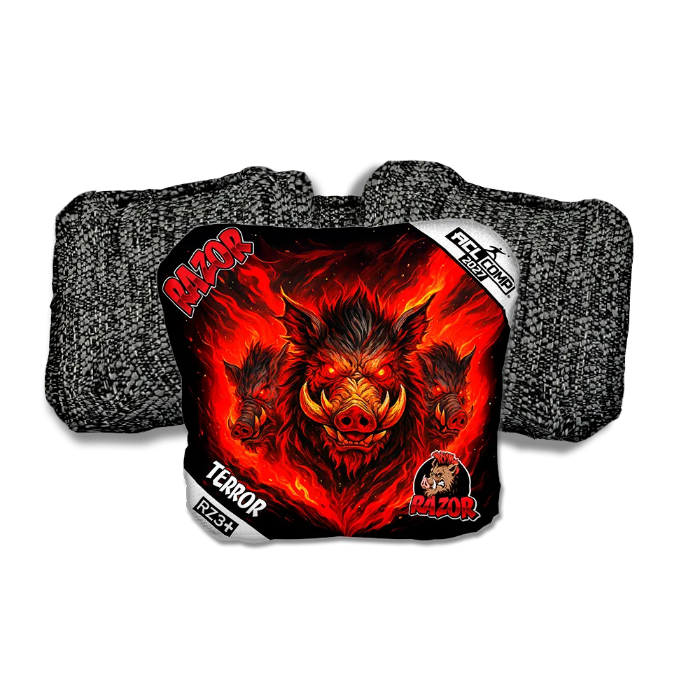 Terror COMP Little Pigs Black Back Cornhole Bags