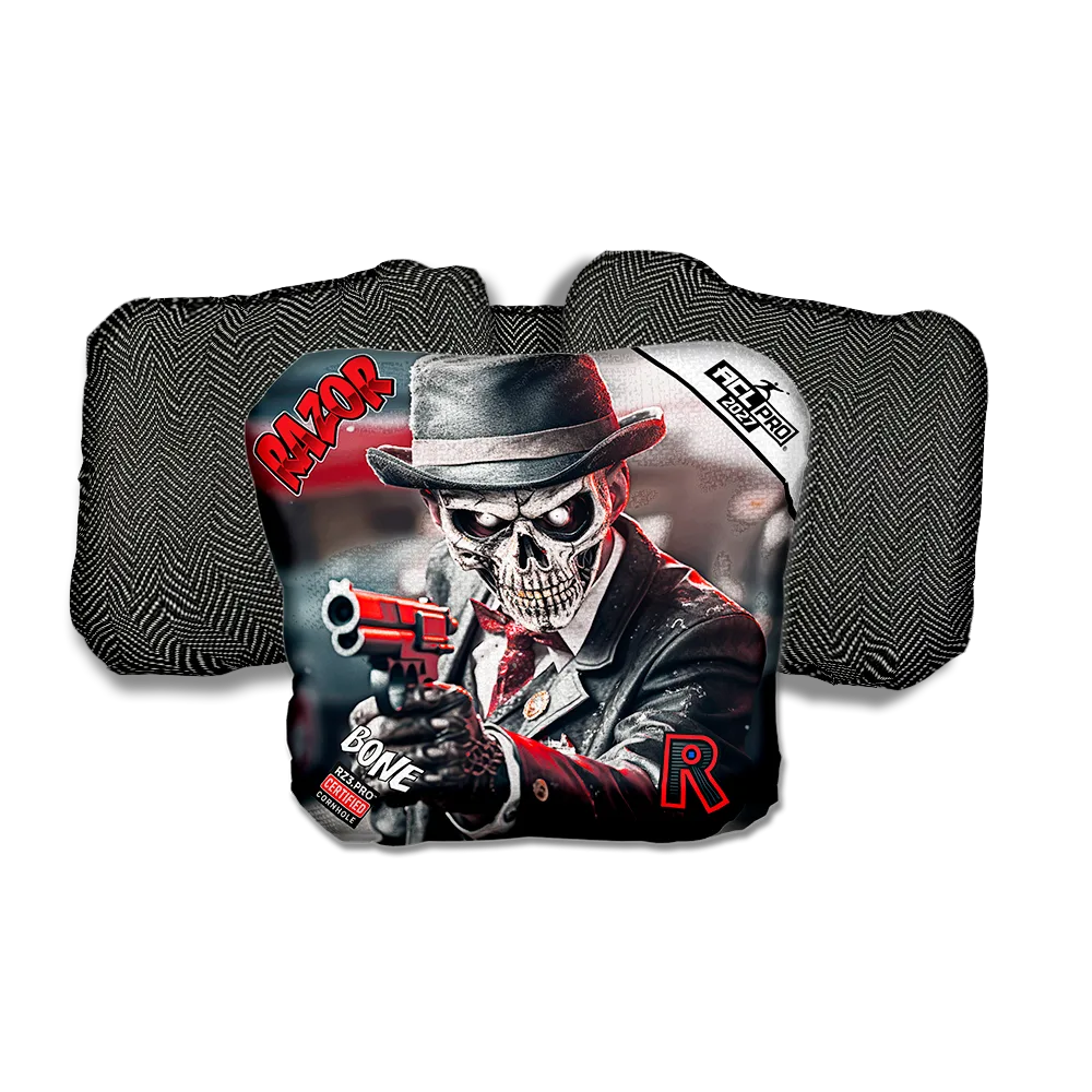 Bone PRO Make My Day 2 Black Back Cornhole Bags