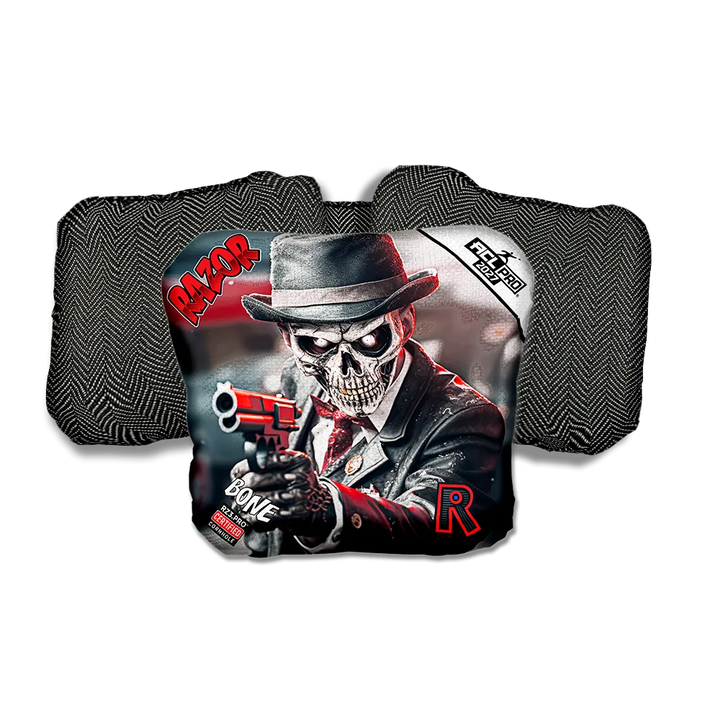 Bone PRO Make My Day 2 Black Back Cornhole Bags