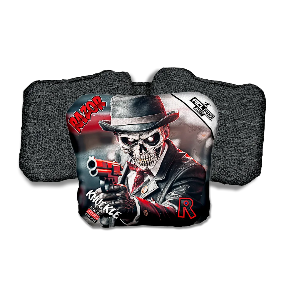 Knuckle PRO Make My Day 2 Black Back Cornhole Bags