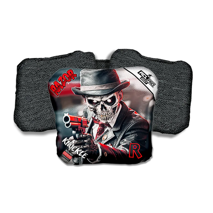 Knuckle PRO Make My Day 2 Black Back Cornhole Bags