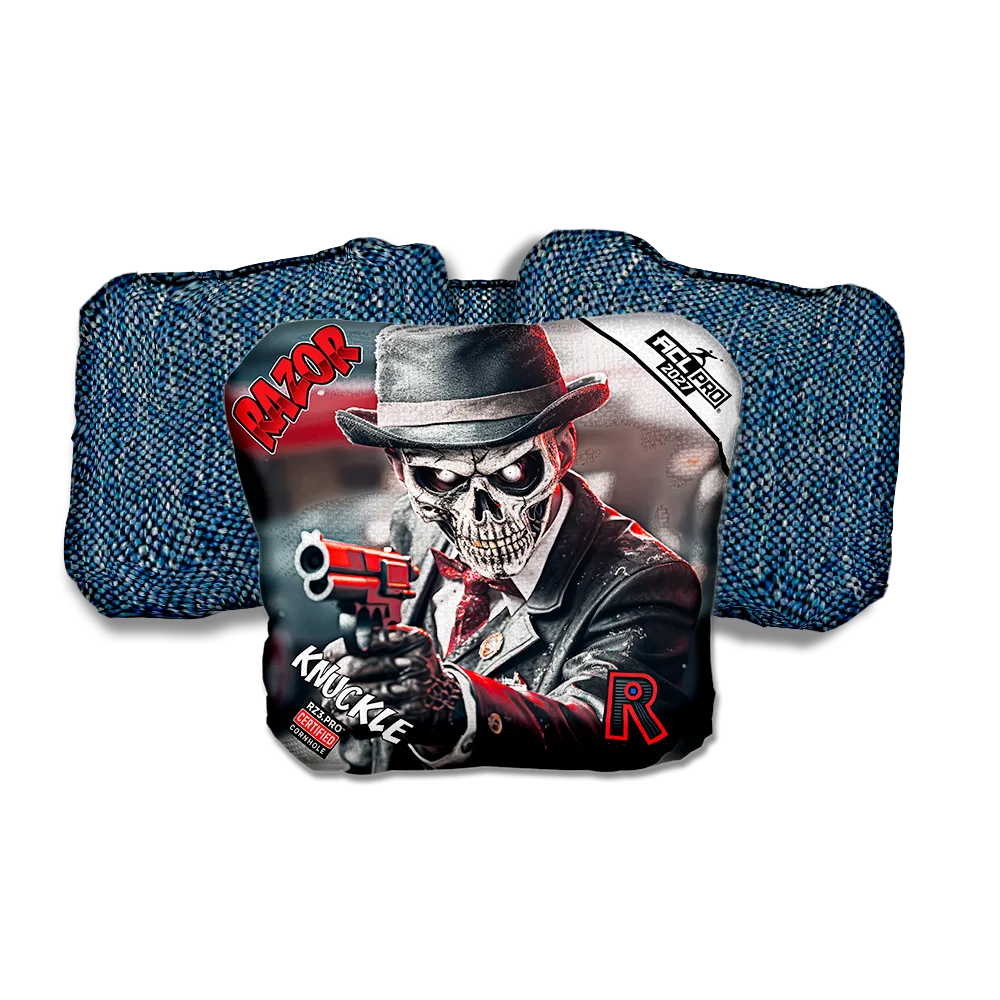 Knuckle PRO Make My Day 2 Blue Back Cornhole Bags