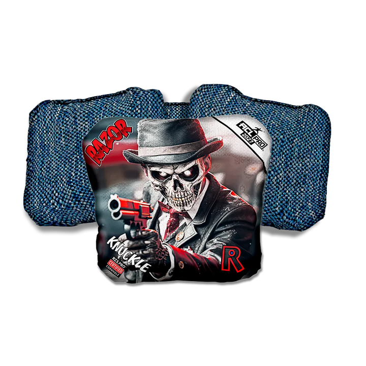 Knuckle PRO Make My Day 2 Blue Back Cornhole Bags