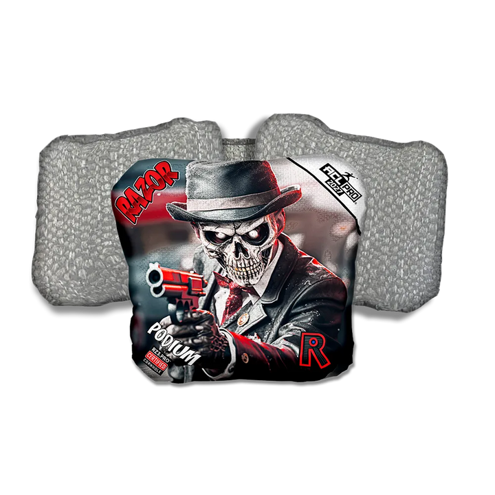 Podium PRO Make My Day 2 Silver Back Cornhole Bags