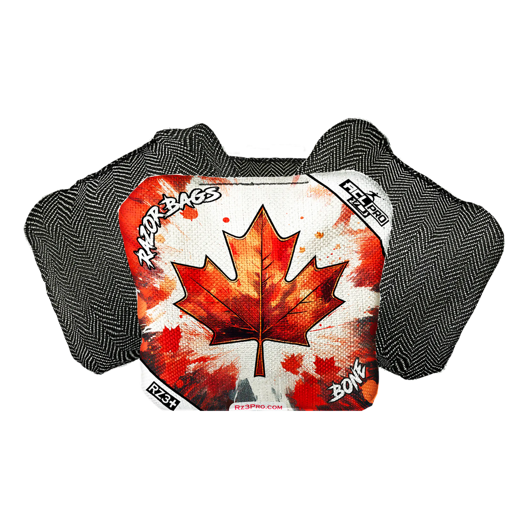 Bone | Maple Leaf | ACL PRO Razor Cornhole Bags