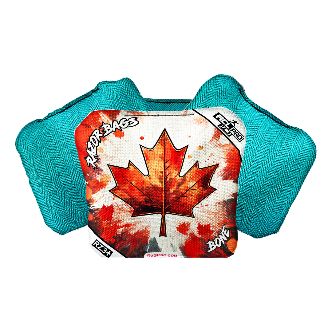 Bone | Maple Leaf | ACL PRO Razor Cornhole Bags