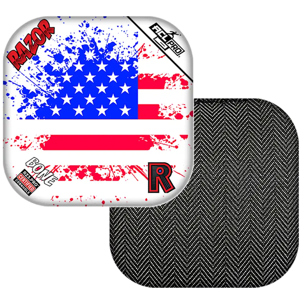 Bone | Merica Flag | ACL PRO Razor Cornhole Bags