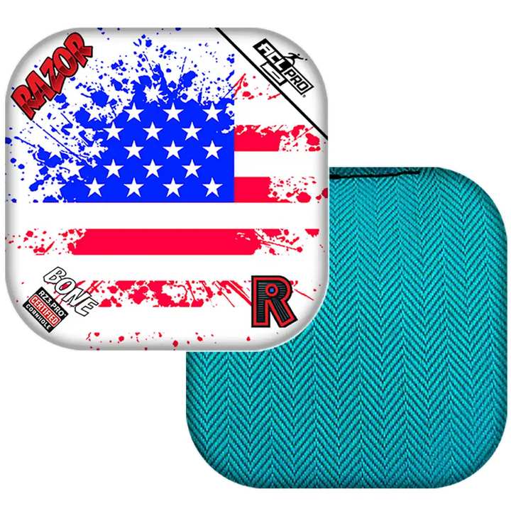 Bone | Merica Flag | ACL PRO Razor Cornhole Bags