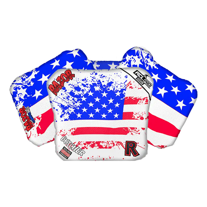Butcher | Merica Flag | ACL PRO Razor Cornhole Bags