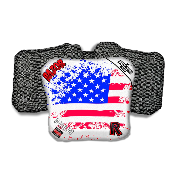 Podium PRO Merica Flag Black Back Cornhole Bags
