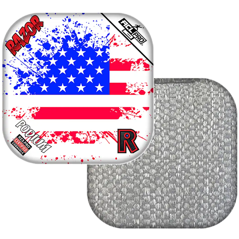 Podium | Merica Flag | ACL PRO Razor Cornhole Bags