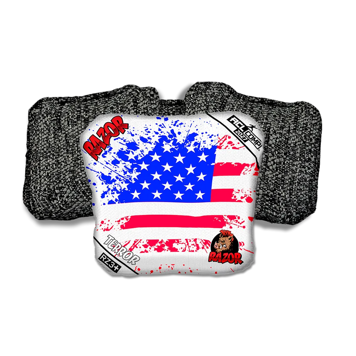 Terror COMP Merica Flag Black Back Cornhole Bags