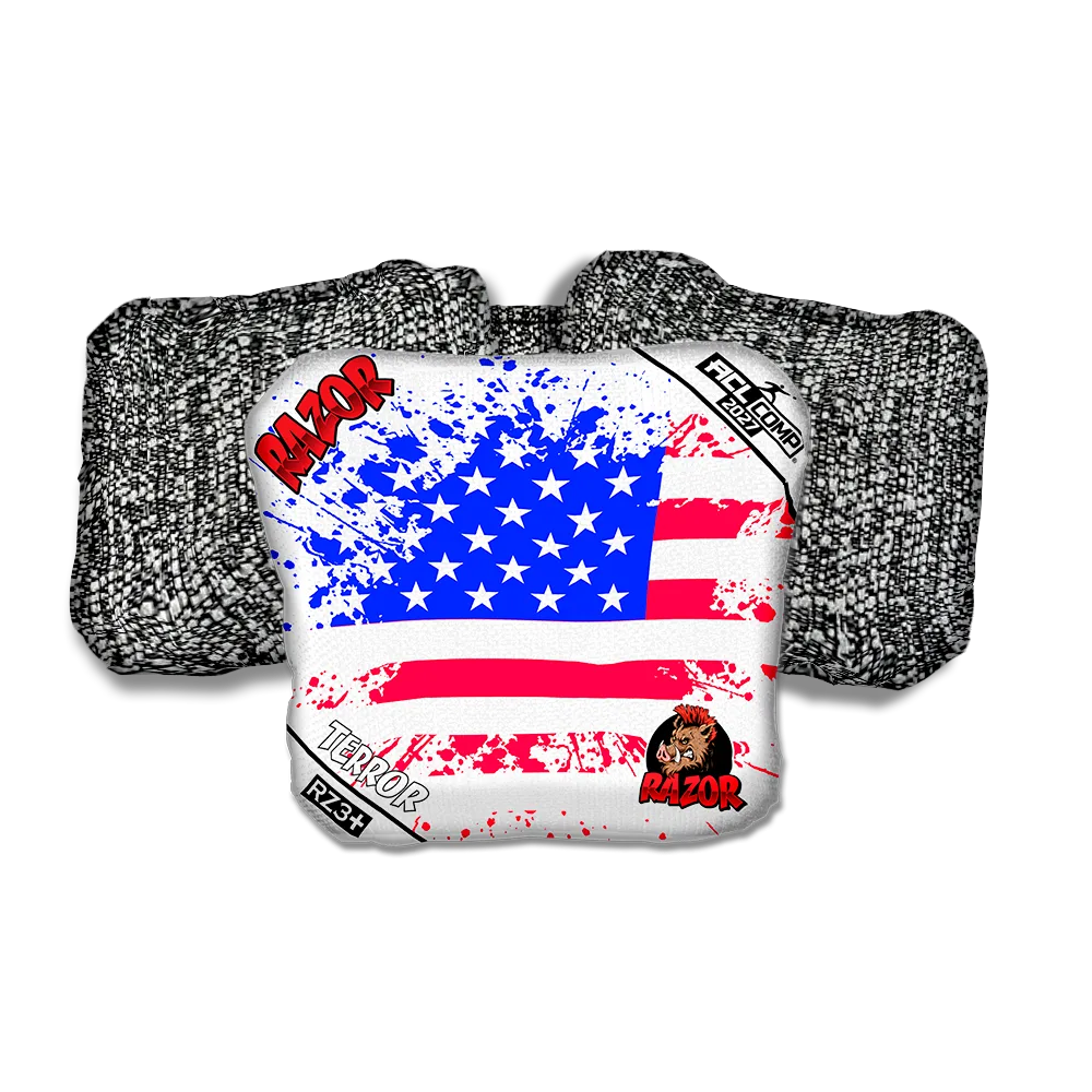 Terror COMP Merica Flag Salt Pepper Back Cornhole Bags