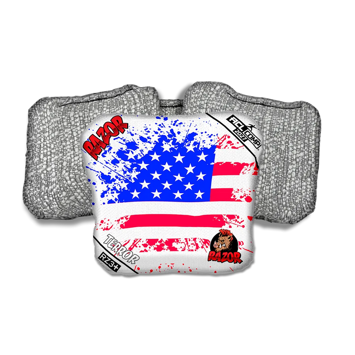 Terror COMP Merica Flag Silver Back Cornhole Bags