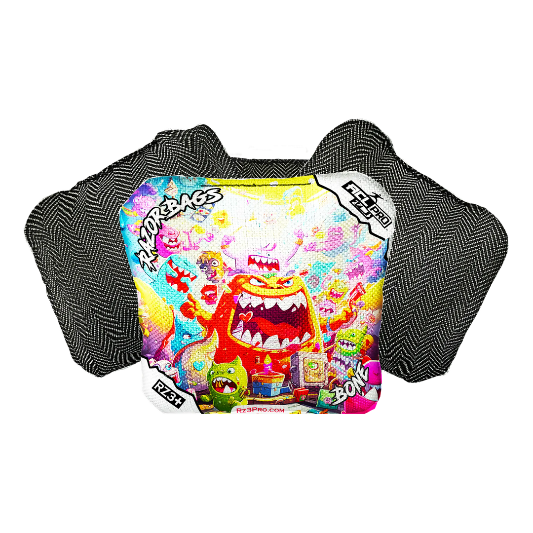 Bone | Monster Party | ACL PRO Razor Cornhole Bags