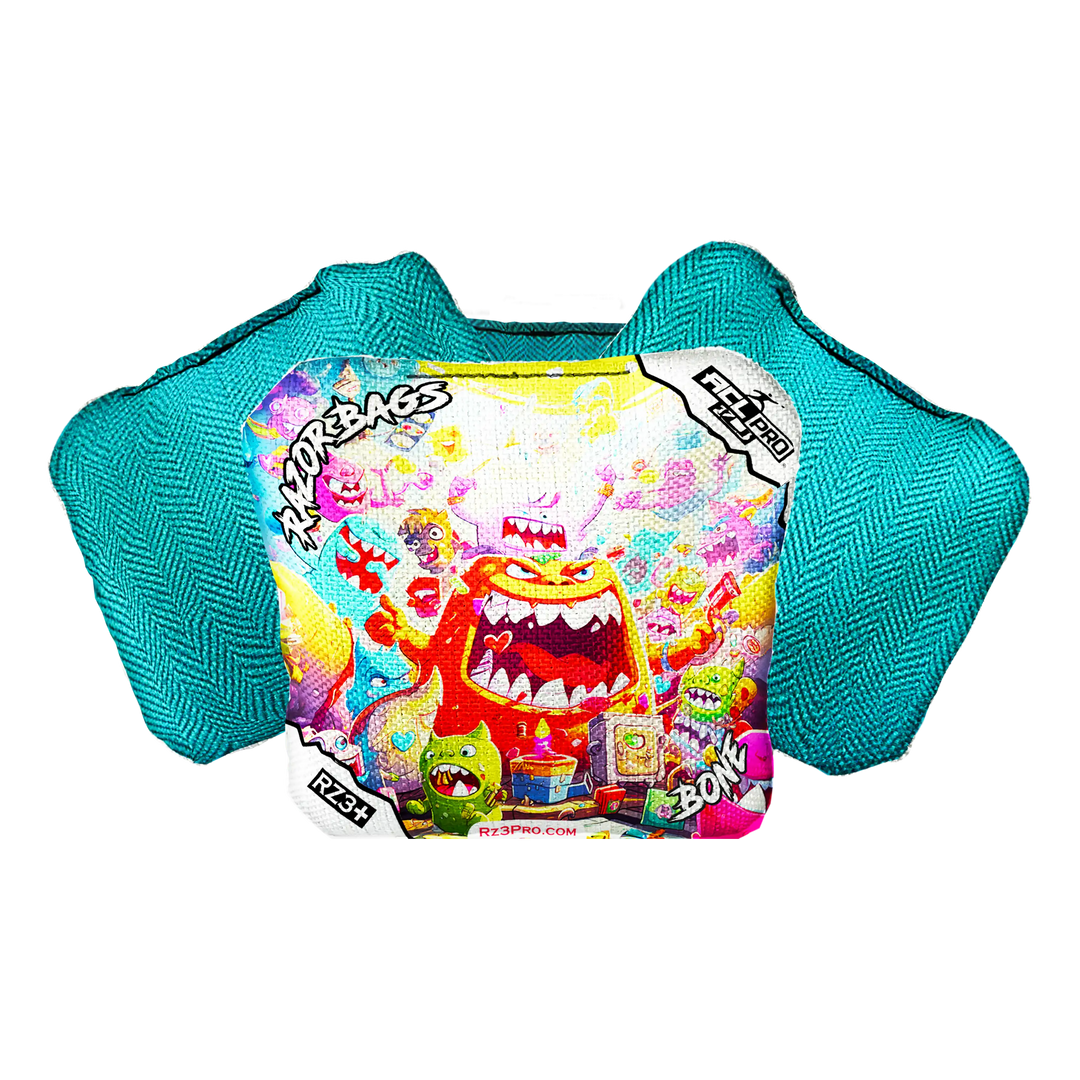 Bone | Monster Party | ACL PRO Razor Cornhole Bags