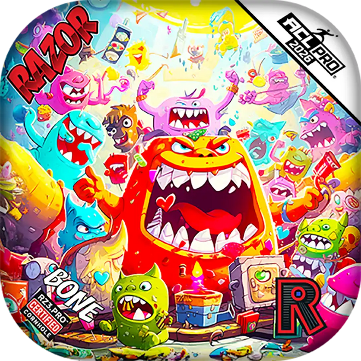 Bone | Monster Party | ACL PRO Razor Cornhole Bags