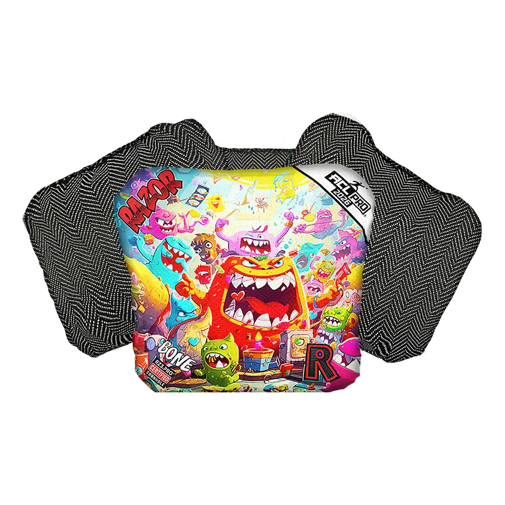 Bone | Monster Party | ACL PRO Razor Cornhole Bags