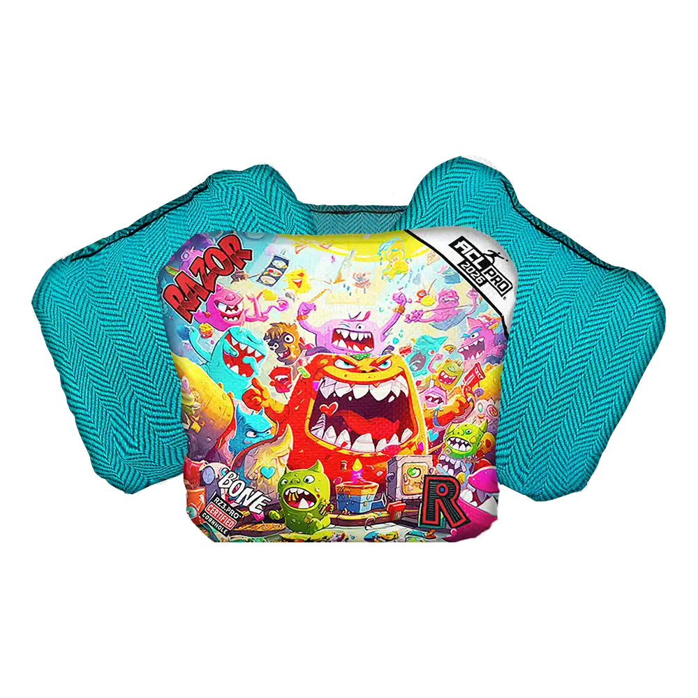 Bone | Monster Party | ACL PRO Razor Cornhole Bags