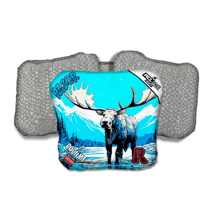 Podium PRO Alaskan Moose Silver Back Cornhole Bags