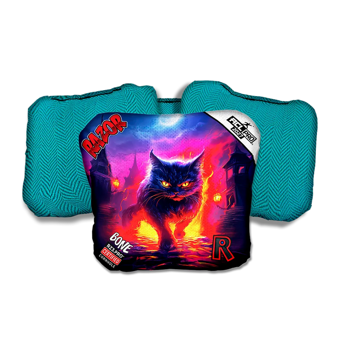 Bone PRO Night Fall Teal Back Cornhole Bags