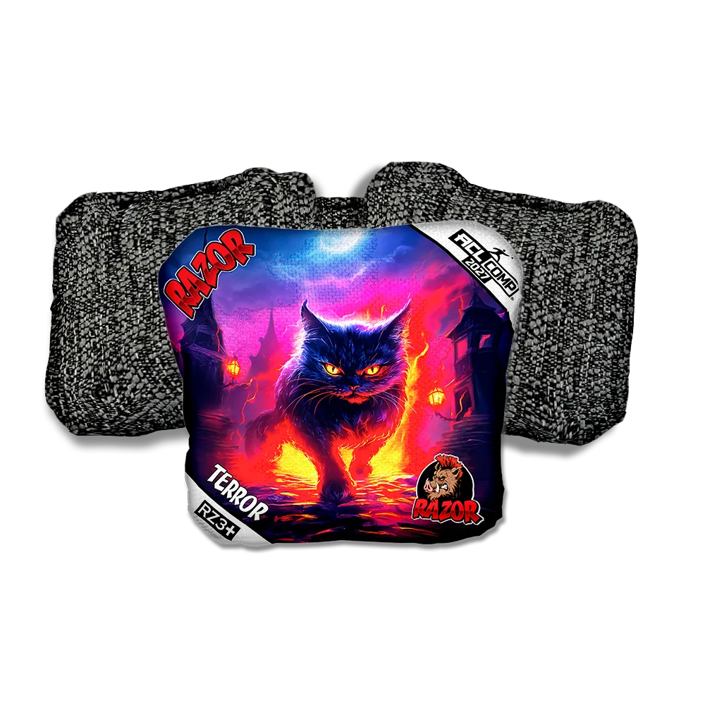Terror COMP Night Fall Black Back Cornhole Bags