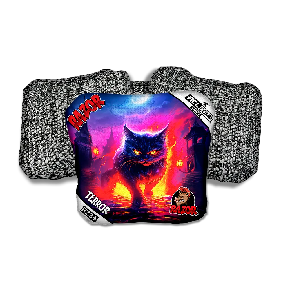Terror COMP Night Fall Salt Pepper Back Cornhole Bags