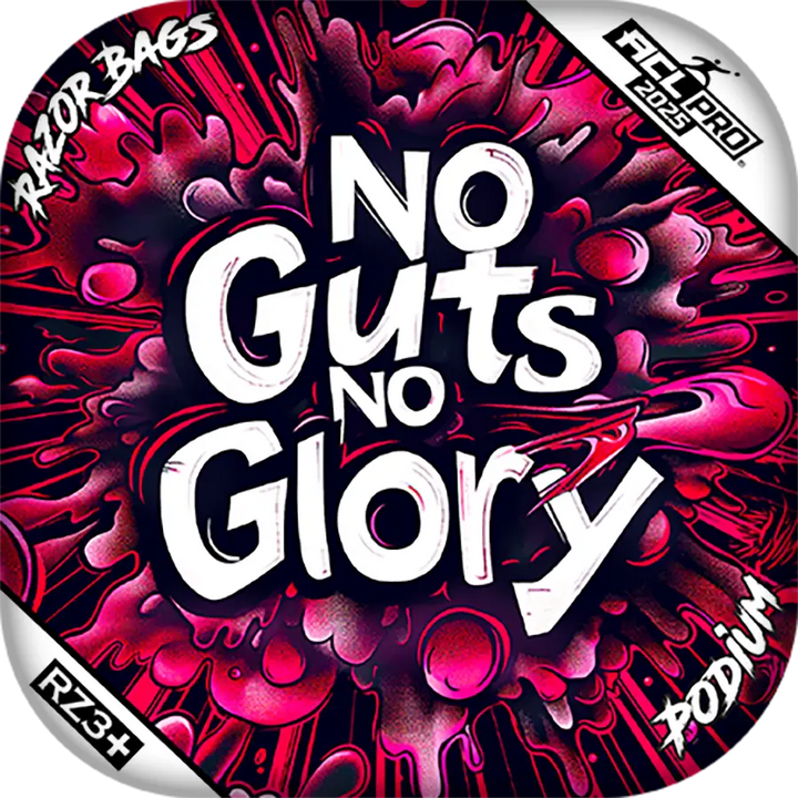 Podium | No Guts No Glory | ACL PRO Cornhole Bags by Razor Bags (Razor Cornhole)