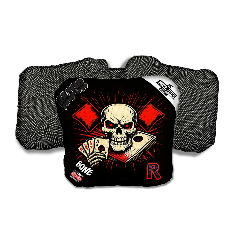 Bone PRO No Mercy Black Back Cornhole Bags