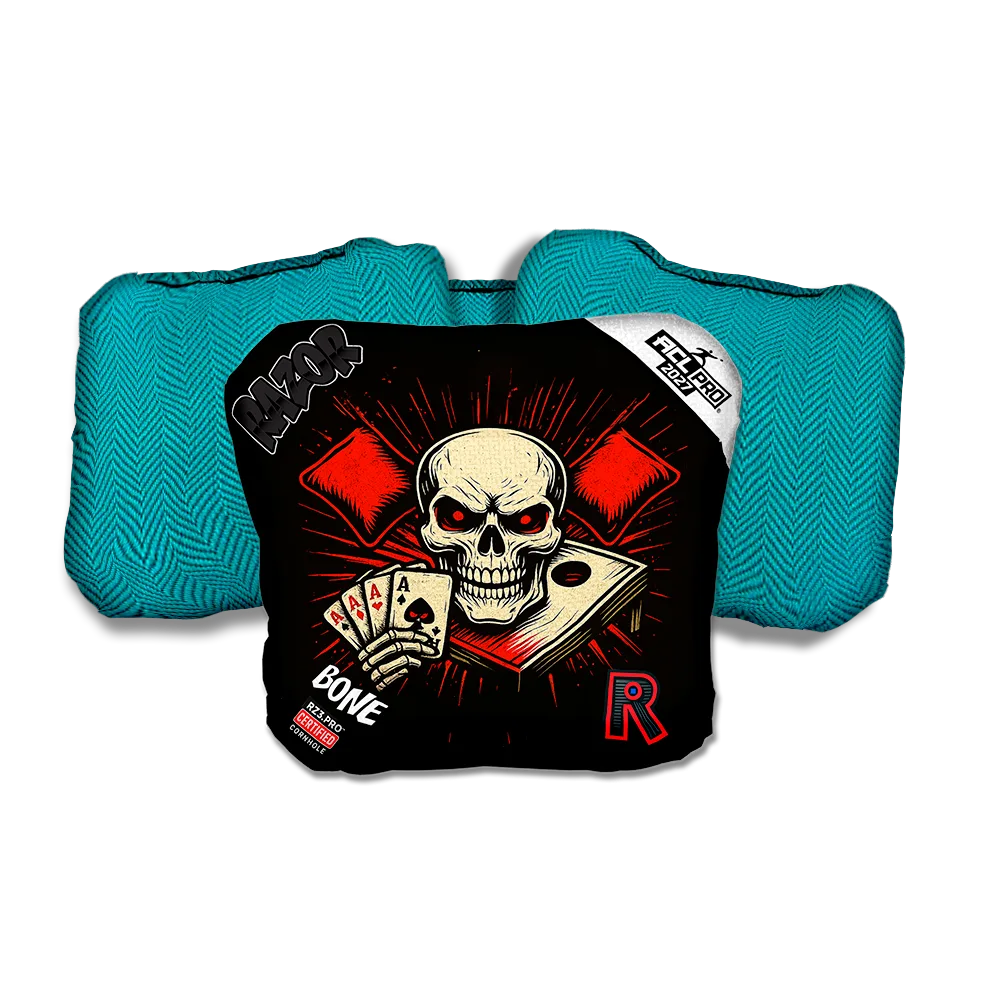 Bone PRO No Mercy Teal Back Cornhole Bags