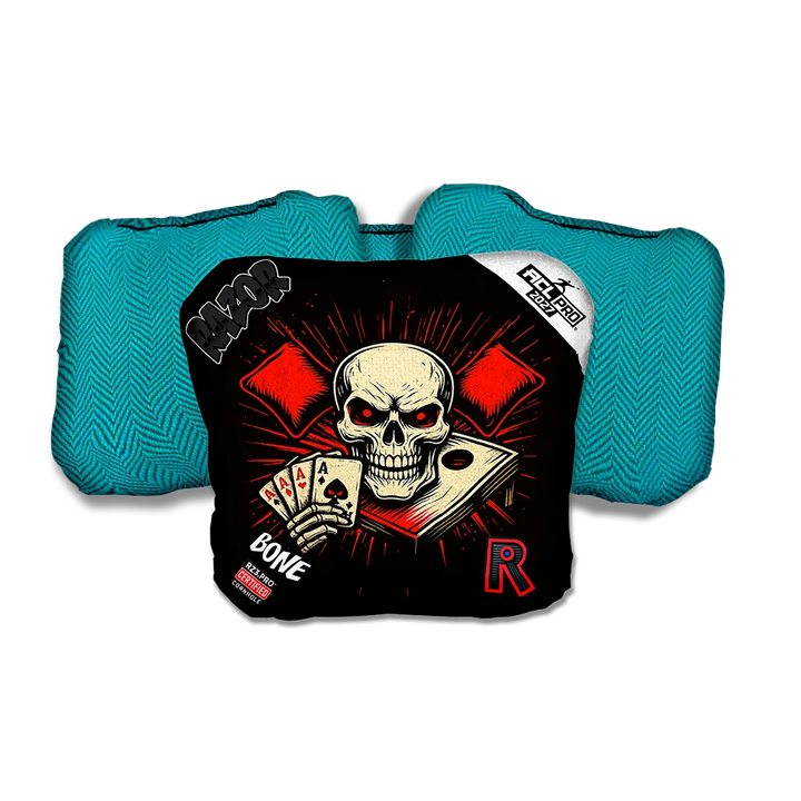 Bone PRO No Mercy Teal Back Cornhole Bags