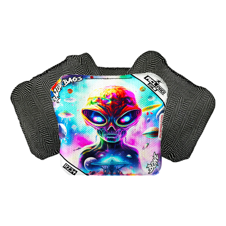Bone | Alien Not Alone | ACL PRO Razor Cornhole Bags