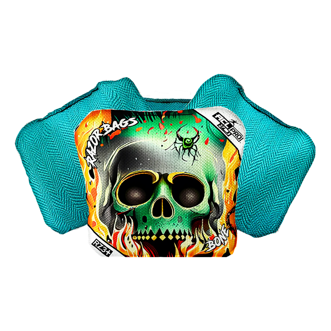 Bone | Nuclear Skull | ACL PRO Razor Cornhole Bags