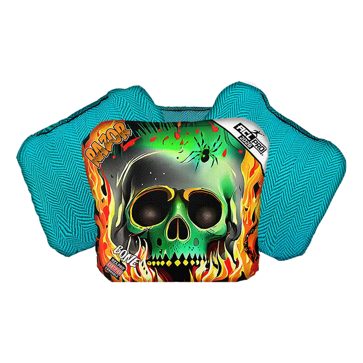 Bone | Nuclear Skull | ACL PRO Razor Cornhole Bags
