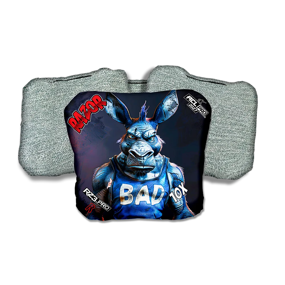 10 X PRO Old Bad Ass Light Back Cornhole Bags