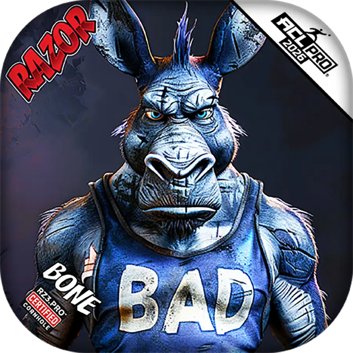 Bone | Old Bad Ass | ACL PRO Razor Cornhole Bags