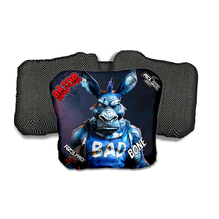 Bone PRO Old Bad Ass Black Back Cornhole Bags