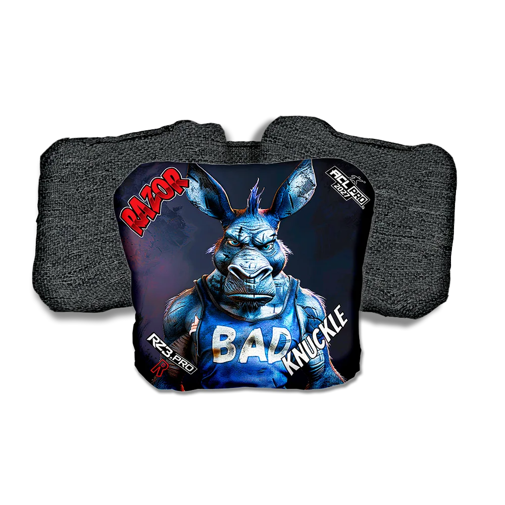 Knuckle PRO Old Bad Ass Black Back Cornhole Bags