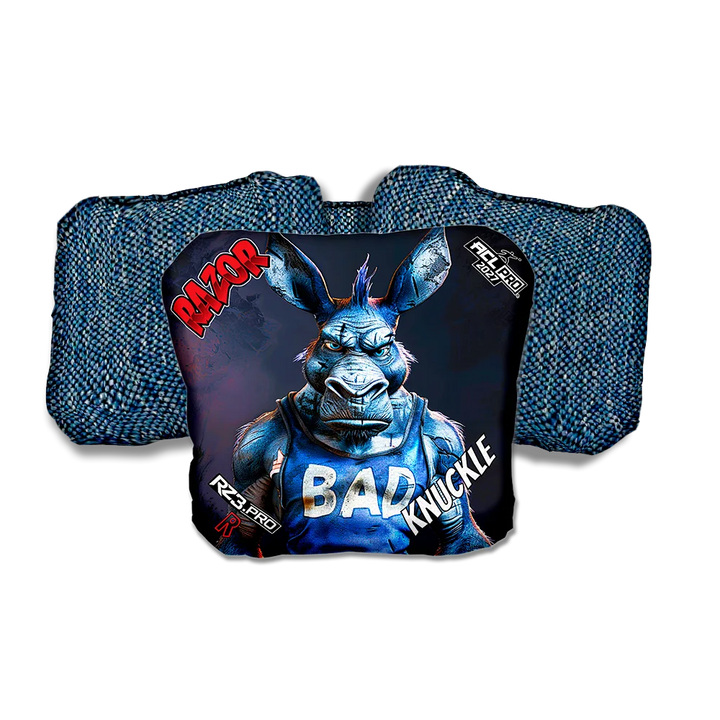 Knuckle PRO Old Bad Ass Blue Back Cornhole Bags