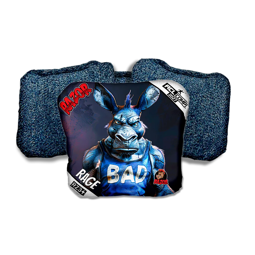 Rage COMP Old Bad Ass Blue Back Cornhole Bags