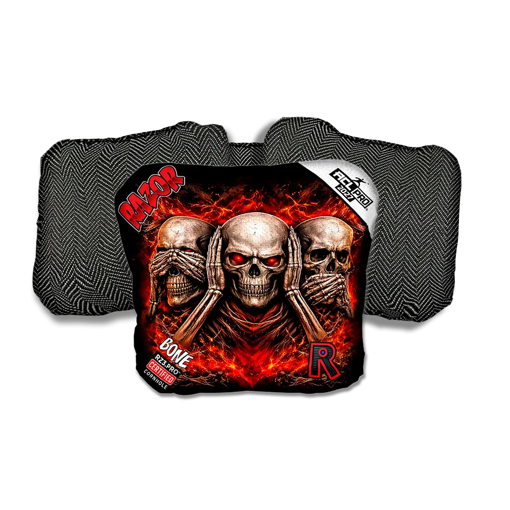 Bone PRO Omission Black Back Cornhole Bags