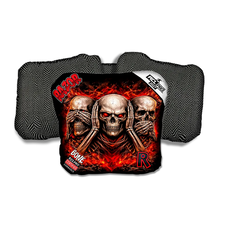 Bone PRO Omission Black Back Cornhole Bags