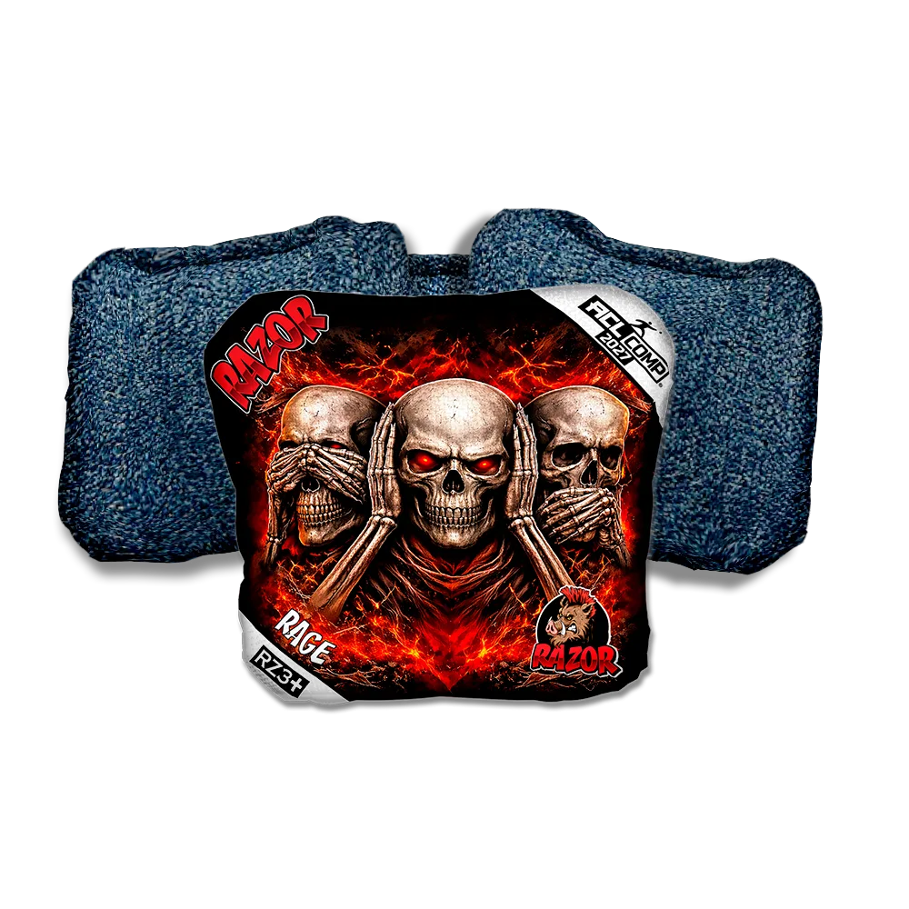Rage COMP Omission Blue Back Cornhole Bags