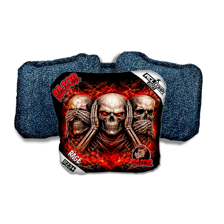 Rage COMP Omission Blue Back Cornhole Bags