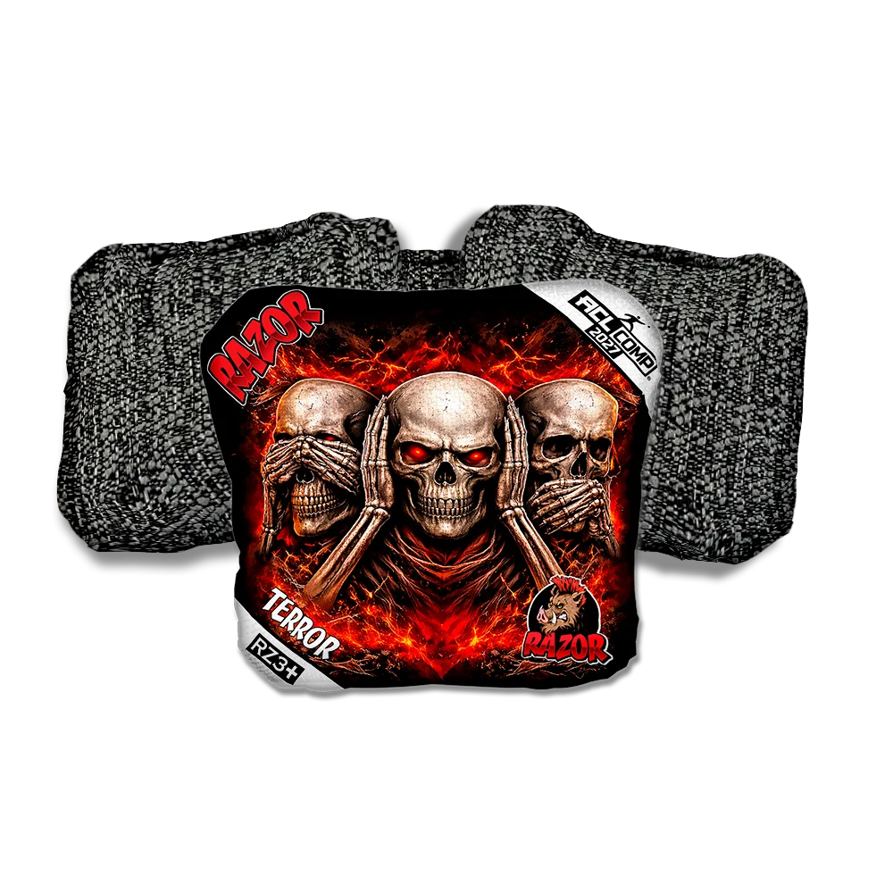Terror COMP Omission Black Back Cornhole Bags