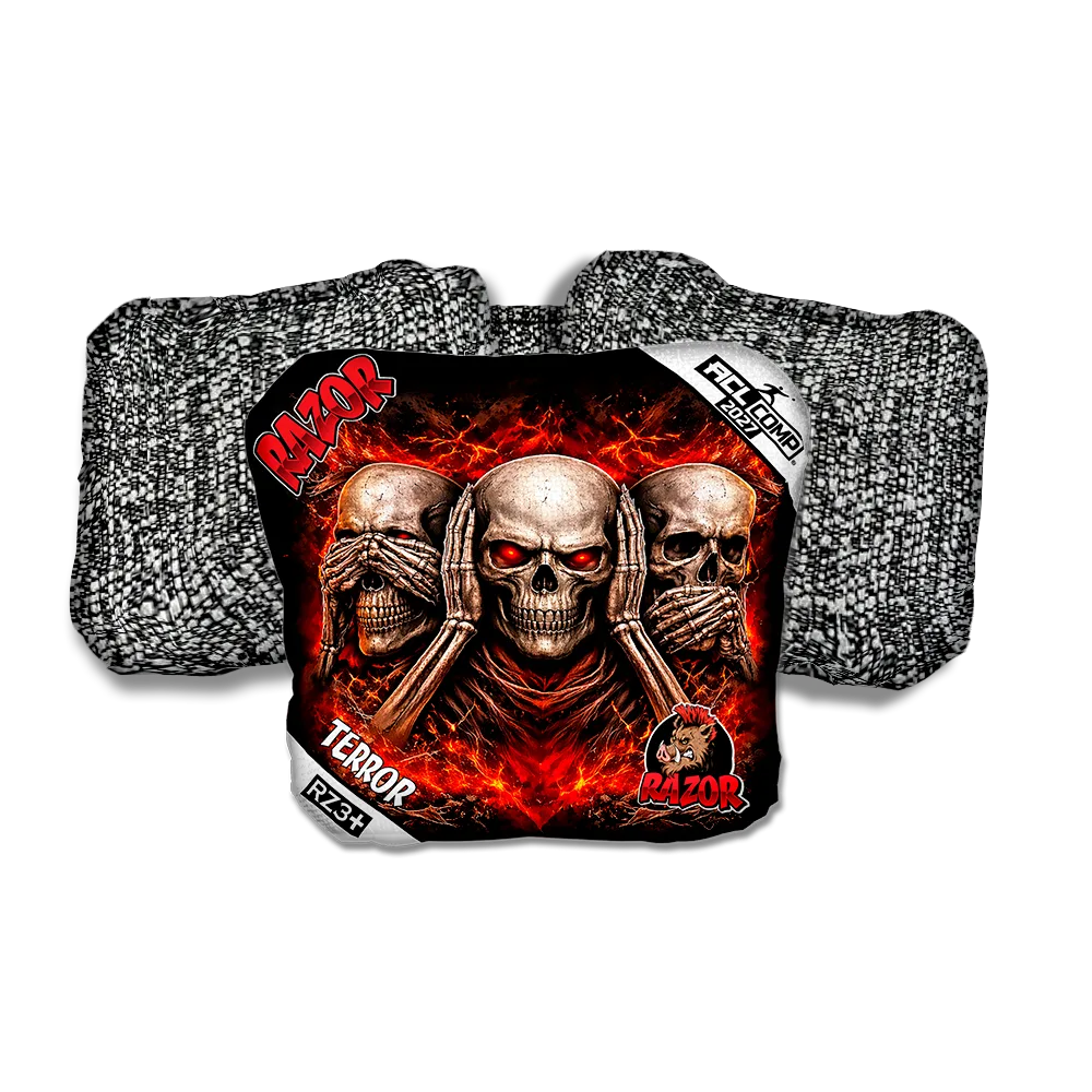 Terror COMP Omission Salt Pepper Back Cornhole Bags
